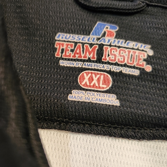 Russell Athletic Black and White Polo Shirt Classic Design XXL - Picture 3 of 9